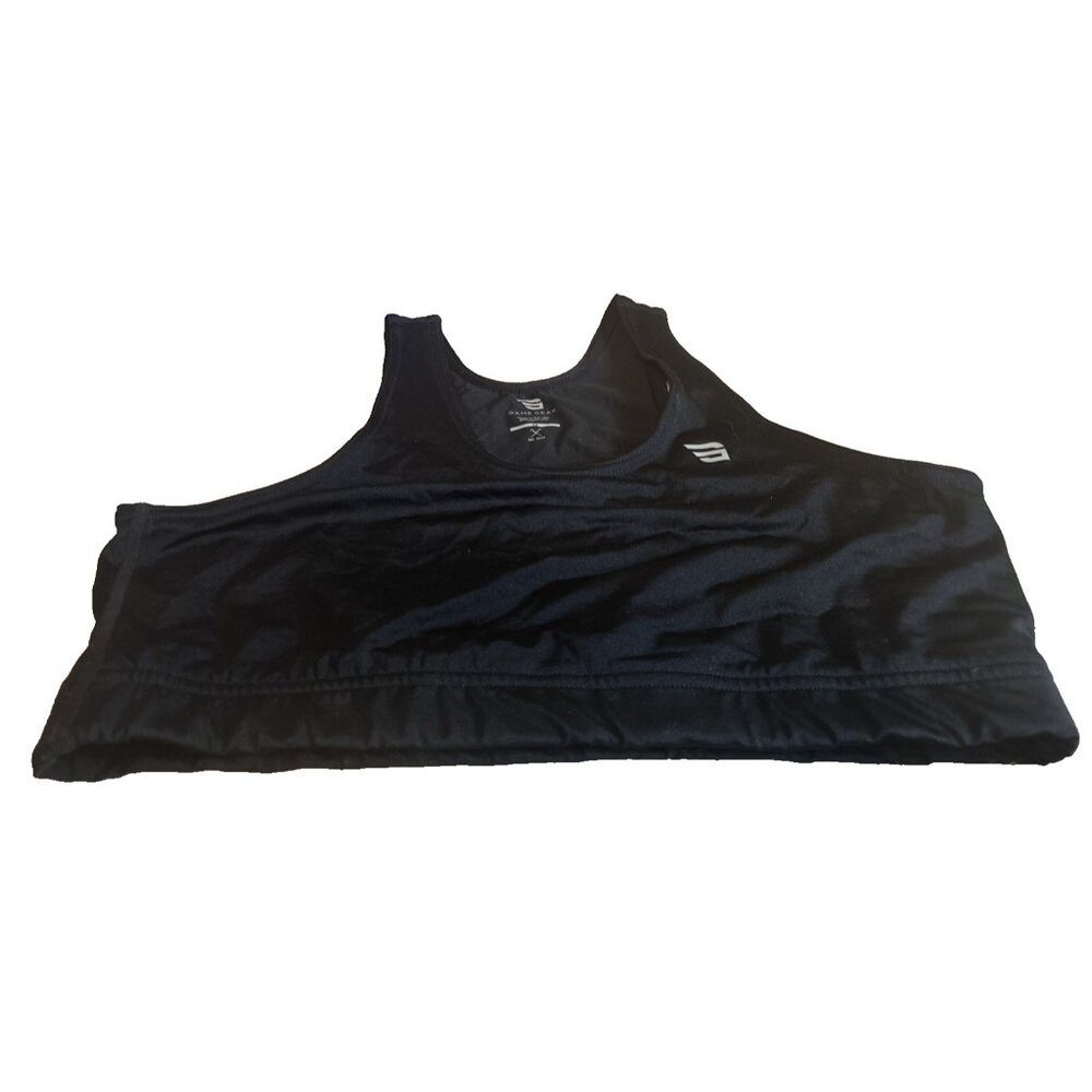 Game Gear Women's Black Sports Bra Lined No Padding Full Coverage 3X USA